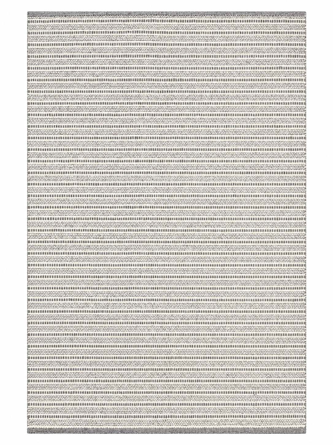 Handmade beige hand-woven rug with fine grid texture.