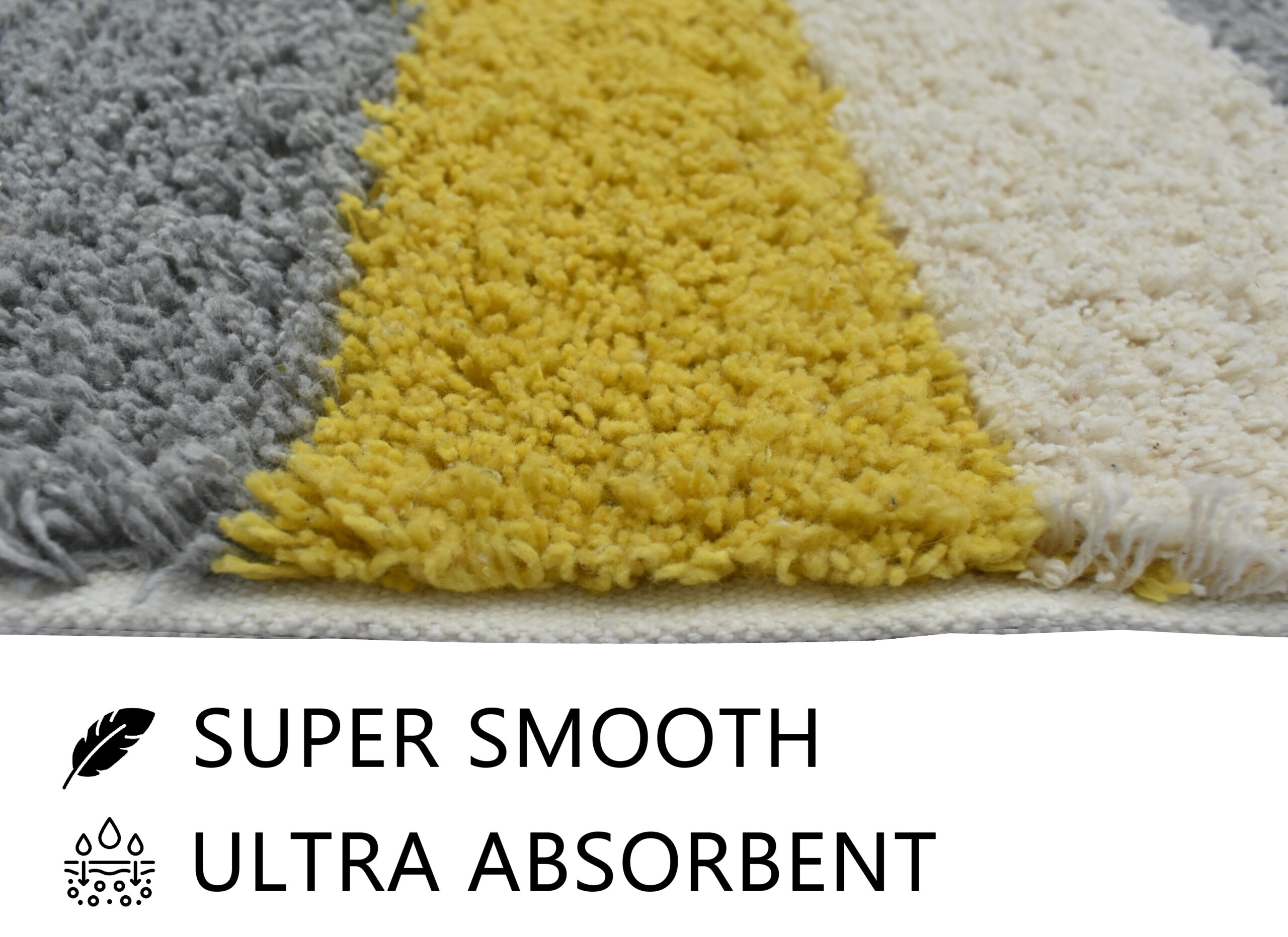 Soft Microfibre Bathroom Door Mat 40x60 cm 2000 GSM Super Absorbent Anti Skid Mat - Image 3