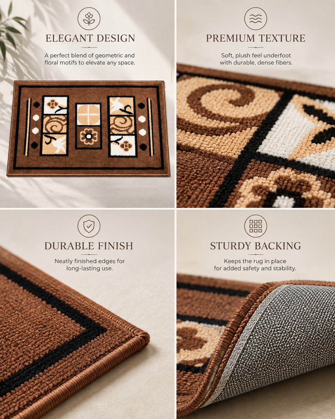 BCF Doormat Rug, with Export Quality Acrylic (Viscose) Anti Skid Washable Mat for Bedroom/Out Door/Kitchen Door/Office/Anywhere use - Image 3