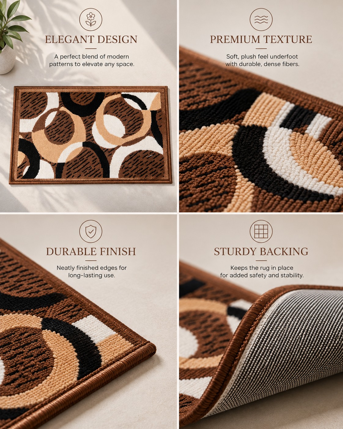 BCF Doormat Rug, with Export Quality Acrylic (Viscose) Anti Skid Washable Mat for Bedroom/Out Door/Kitchen Door/Office/Anywhere use - Image 3
