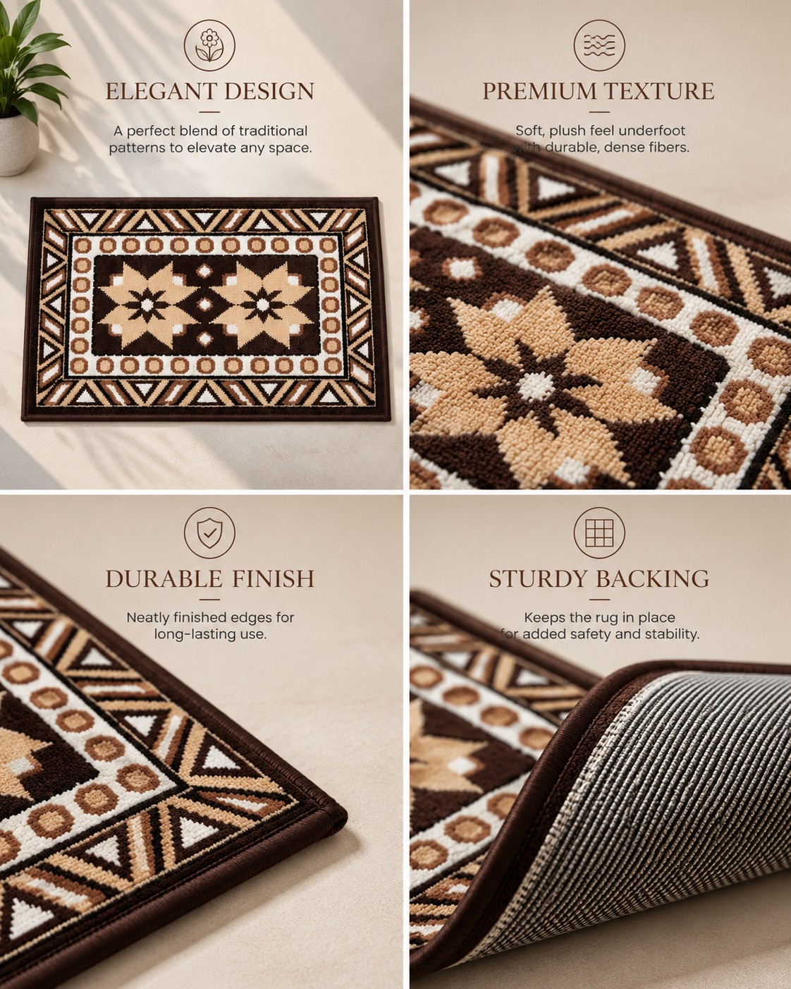 BCF Doormat Rug, with Export Quality Acrylic (Viscose) Anti Skid Washable Mat for Bedroom/Out Door/Kitchen Door/Office/Anywhere use - Image 3