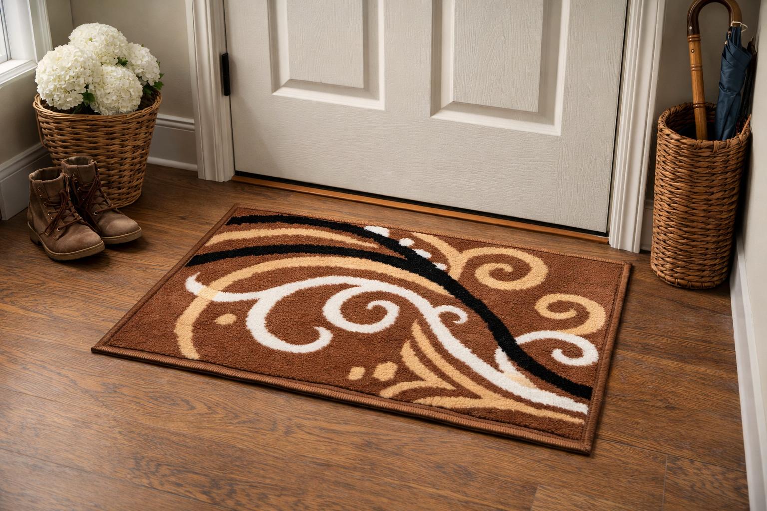 BCF Premium Doormat with Acrylic Viscose Finish Anti Slip Washable Rug - Image 5