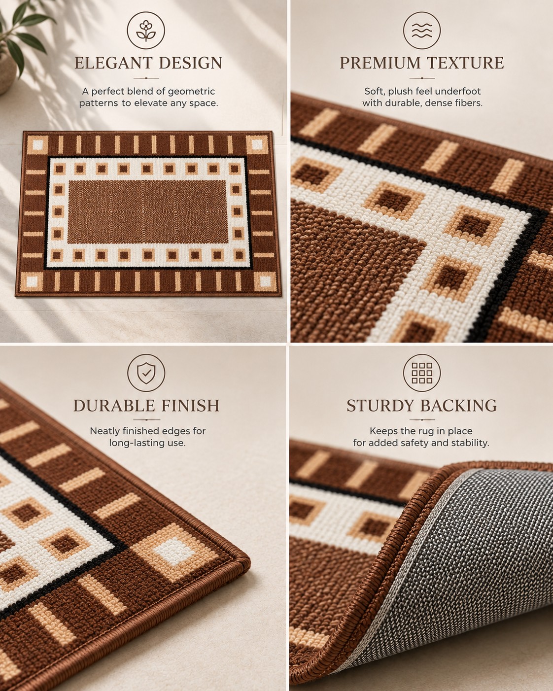 BCF Doormat Rug, with Export Quality Acrylic (Viscose) Anti Skid Washable Mat for Bedroom/Out Door/Kitchen Door/Office/Anywhere use - Image 3