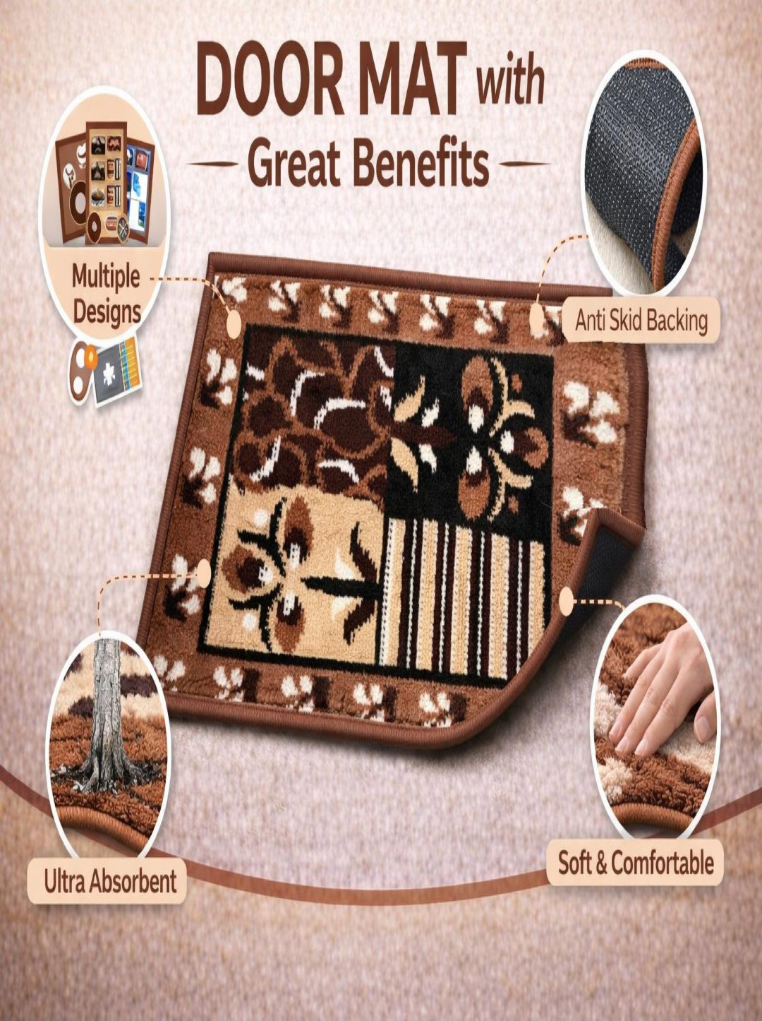 BCF Doormat Rug, with Export Quality Acrylic (Viscose) Anti Skid Washable Mat for Bedroom/Out Door/Kitchen Door/Office/Anywhere use - Image 4