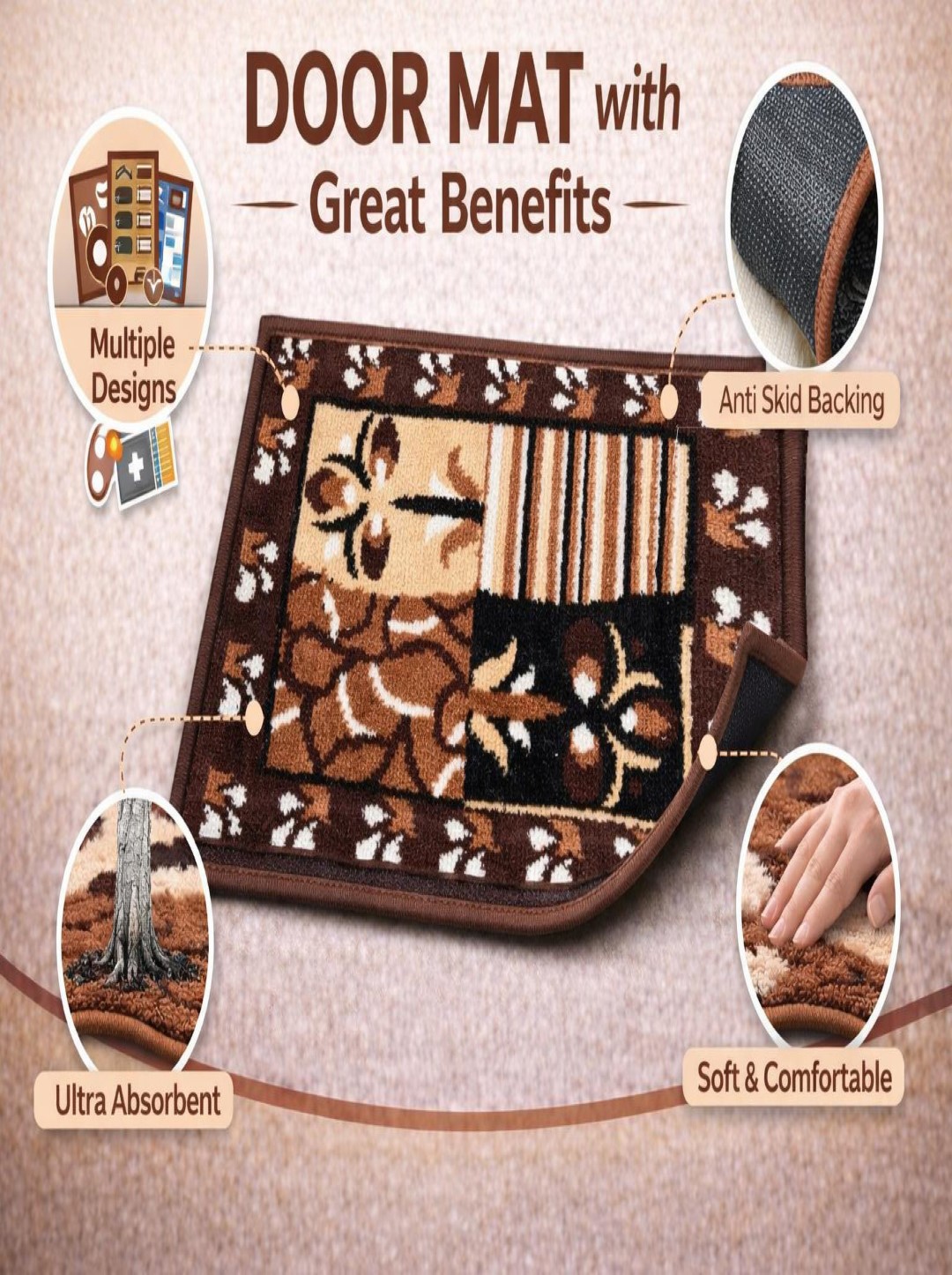 BCF Doormat Rug, with Export Quality Acrylic (Viscose) Anti Skid Washable Mat for Bedroom/Out Door/Kitchen Door/Office/Anywhere use - Image 6