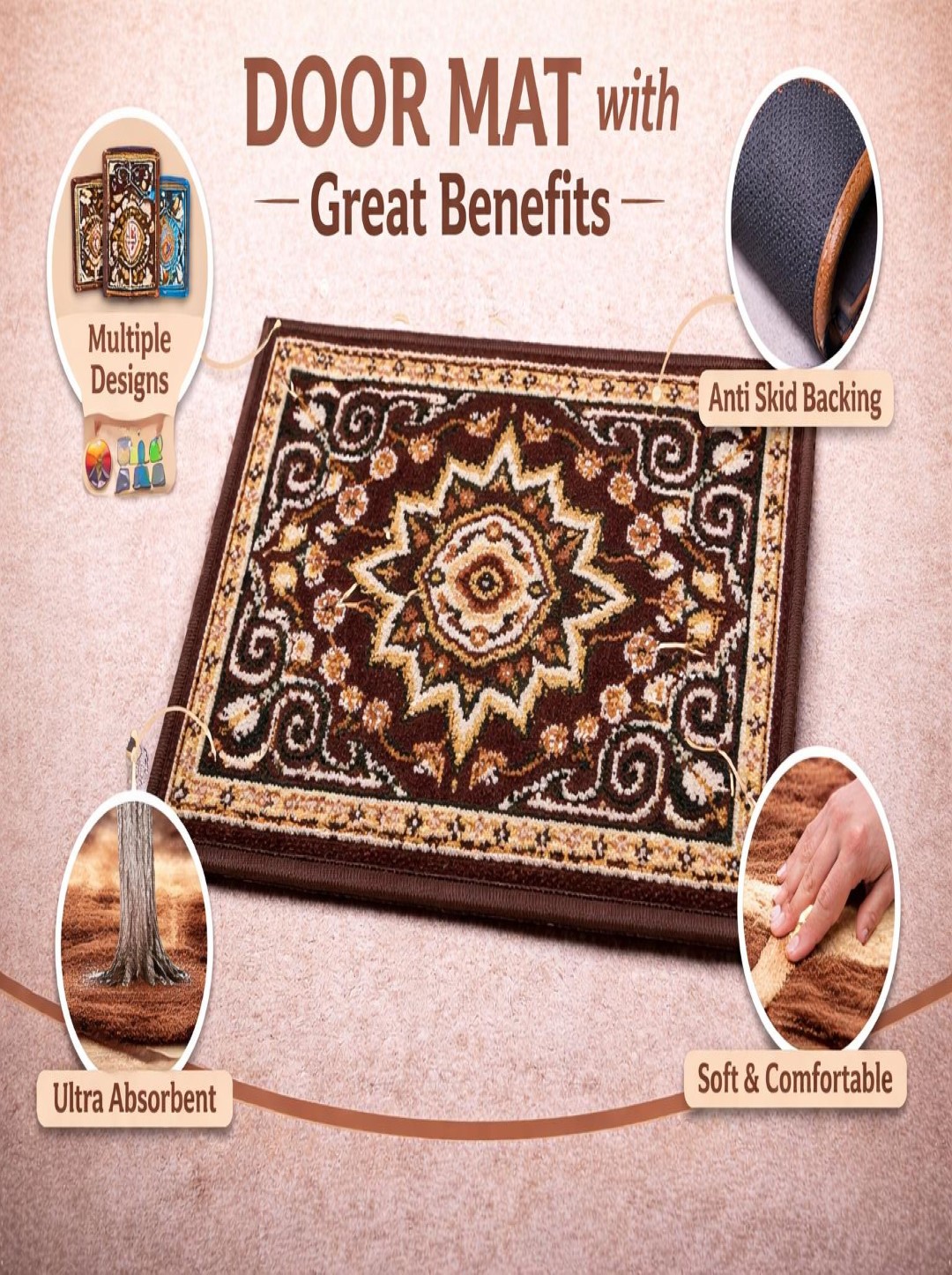 BCF Doormat Rug, with Export Quality Acrylic (Viscose) Anti Skid Washable Mat for Bedroom/Out Door/Kitchen Door/Office/Anywhere use - Image 4