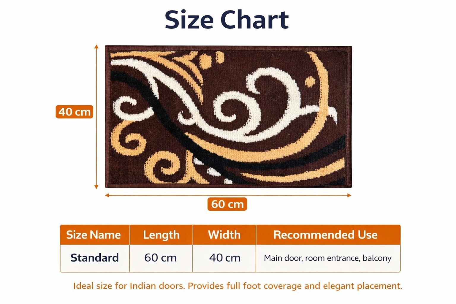 BCF Premium Doormat with Acrylic Viscose Finish Anti Slip Washable Rug - Image 4
