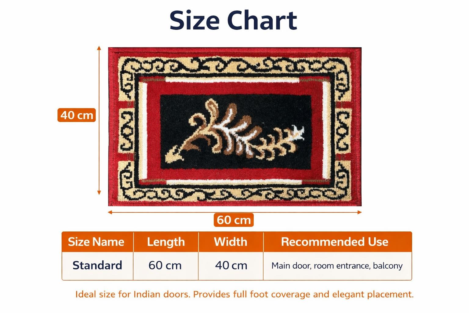 BCF Doormat Rug with Export Quality Acrylic Viscose Anti Skid Washable Mat - Image 5