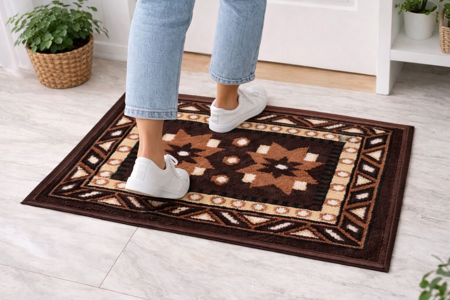 BCF Acrylic Viscose Floor Mat Anti Skid Washable Doormat for Home - Image 3