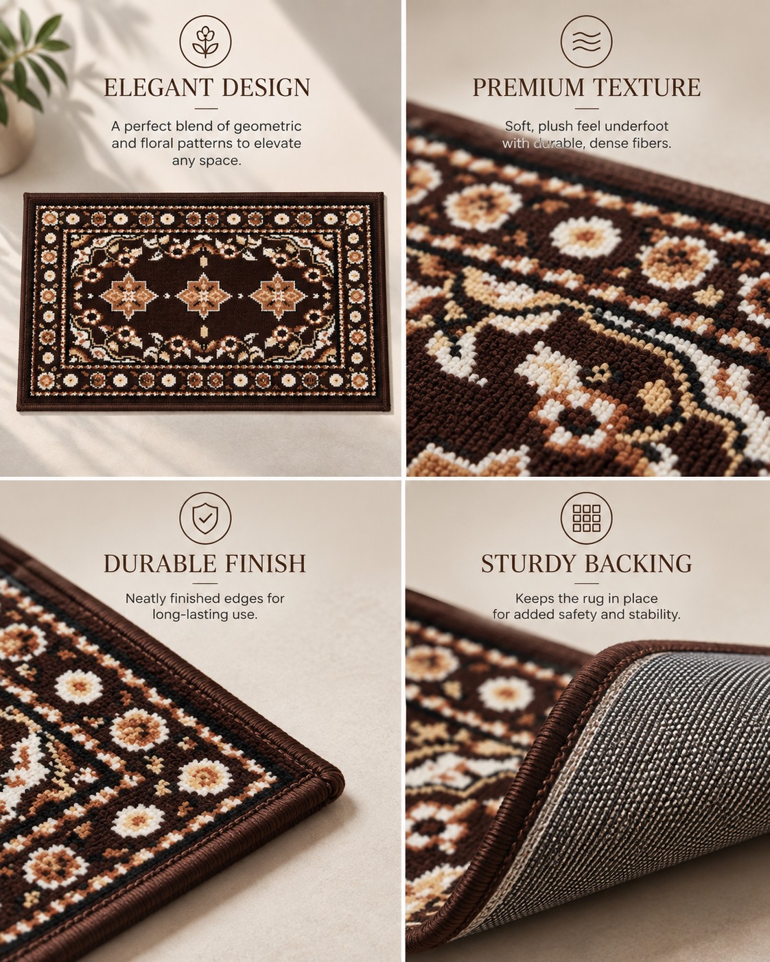BCF Doormat Rug, with Export Quality Acrylic (Viscose) Anti Skid Washable Mat for Bedroom/Out Door/Kitchen Door/Office/Anywhere use - Image 3