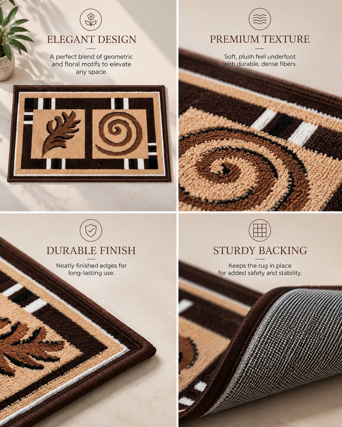 BCF Doormat Rug, with Export Quality Acrylic (Viscose) Anti Skid Washable Mat for Bedroom/Out Door/Kitchen Door/Office/Anywhere use - Image 3